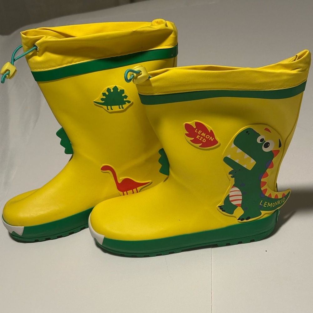 LEMONKID  YELLOW ANiMAL RUBBER BOOTS WATERPROOF.